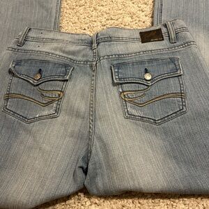 Stylish Boot Cut Jeans in Light Blue